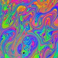 Rainbow colors created by soap