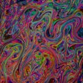 Rainbow colors created by soap