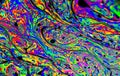 Rainbow colors created by soap, bubble,or oil Royalty Free Stock Photo