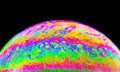 Rainbow colors created by soap bubble Royalty Free Stock Photo