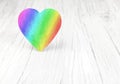 Rainbow colors heart on white background Royalty Free Stock Photo