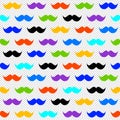 Rainbow Moustaches Polka Dots Seamless Background Royalty Free Stock Photo