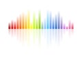 Rainbow colors musical equalizer abstract background Royalty Free Stock Photo