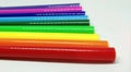 Rainbow colors pen background horizontal Royalty Free Stock Photo