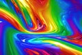 Rainbow colors realistic liquid plastic dynamic fluid abstract background by AI Generated