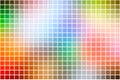 Rainbow colors square mosaic background over white Royalty Free Stock Photo