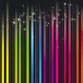 Rainbow colors stripe with sparkling stars Royalty Free Stock Photo