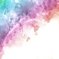 Rainbow coloured watercolour texture background Royalty Free Stock Photo