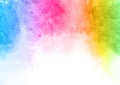 Rainbow coloured watercolour texture background Royalty Free Stock Photo