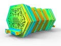 Rainbow concertina Royalty Free Stock Photo