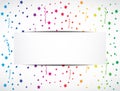 Rainbow confetti festive banner