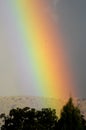 rainbow in cordoba sky on stormy day