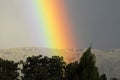 Rainbow in cordoba sky on stormy day