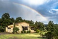 Rainbow cottage in Tuscany, Italy