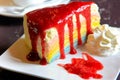 Rainbow crape cake Royalty Free Stock Photo