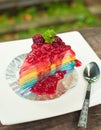 Rainbow crepe cake