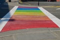 Rainbow Crosswalk in Downtown Juneau, Alaska