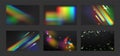 Rainbow crystal light beams, prism backgrounds