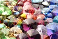 Rainbow crystals faceted gemstones Royalty Free Stock Photo