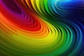 Rainbow curve background. Multicolored abstraction. Generative AI