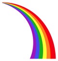 Rainbow curve. Pride symbol. Magic color icon