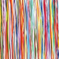 Rainbow curved stripes color line art vector background