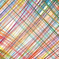Rainbow curved stripes color line art vector background