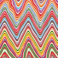 Rainbow curved wave stripes color line art vector background