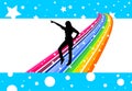 Rainbow dancer Royalty Free Stock Photo