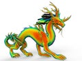 Rainbow dancing dragon Royalty Free Stock Photo