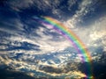 rainbow dark spread cloud of sunset Royalty Free Stock Photo