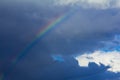 rainbow dark storm clouds background Royalty Free Stock Photo