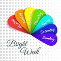 Rainbow Days Of Week Royalty Free Stock Photo