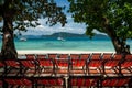 Rainbow deck beach chairs at Hey island, Phuket