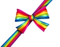 Rainbow Diagonal Gift Ribbon Bow