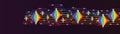 Rainbow diamond lamp fly banner line horizontal effect RGB