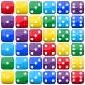 Rainbow dice collection, set of 6, vector available