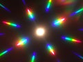 Rainbow Diffraction Pattern from diffraction glasses Royalty Free Stock Photo