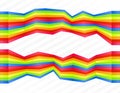 Rainbow disjointed wall stripes Royalty Free Stock Photo