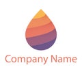 Logo design template rainbow drop