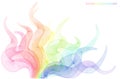 Rainbow dynamic abstract vector background over white