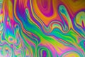 Rainbow effect psychedelic soap bubble abstract Royalty Free Stock Photo
