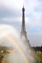 Rainbow and Eiffel Tower, Paris