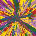 Rainbow explosion pattern, glitch gaudy explosion Royalty Free Stock Photo