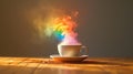 rainbow explosion, vibrant hues. A visual delight, Ai Generated