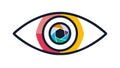 Rainbow Eye Vision Icon, Creativity, Diversity, Optical Art, vector design Generative AI Royalty Free Stock Photo
