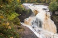 Rainbow Falls in Autumn - Black River Scenic Byway in Michigan