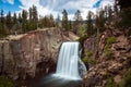 Rainbow falls in devil`s postpile national monument Royalty Free Stock Photo