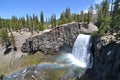 Rainbow Falls at Devils Postpile National Monument Royalty Free Stock Photo