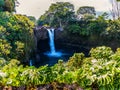 Rainbow Falls at Wailuku River Sate Park, Hilo, Big Island Royalty Free Stock Photo